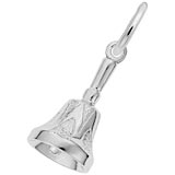 14K White Gold Hand Bell Charm by Rembrandt Charms