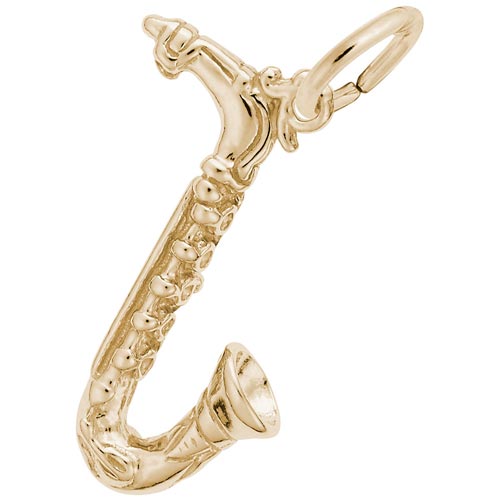 10K Gold Saxophone Charm by Rembrandt Charms 10K Gold Saxophone Charm by Rembrandt Charms