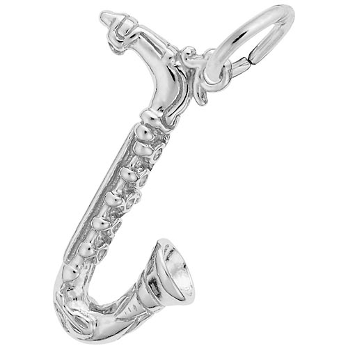 14K White Gold Saxophone Charm by Rembrandt Charms 14K White Gold Saxophone Charm by Rembrandt Charms