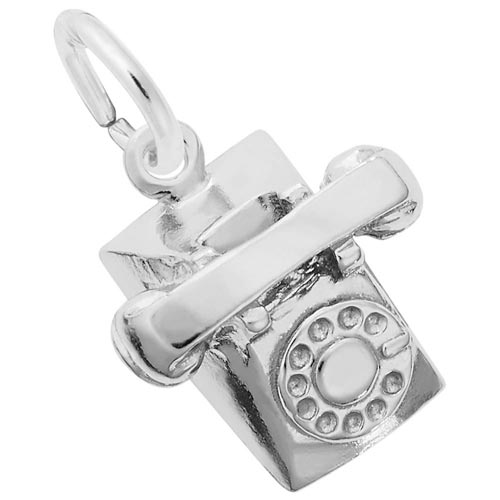 Sterling Silver Rotary Phone Charm by Rembrandt Charms Sterling Silver Rotary Phone Charm by Rembrandt Charms