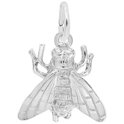 14K White Gold Fly Charm by Rembrandt Charms 14K White Gold Fly Charm by Rembrandt Charms