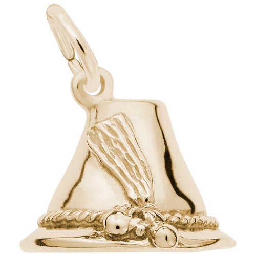 14K Gold Tyrol Hat Charm by Rembrandt Charms