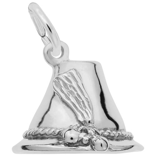14K White Gold Tyrol Hat Charm by Rembrandt Charms 14K White Gold Tyrol Hat Charm by Rembrandt Charms