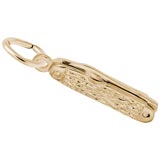 Gold Plate Pocket Knife Charm Pendant by Rembrandt Charms