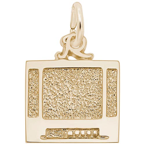 14K Gold Flat Screen TV Charm by Rembrandt Charms 14K Gold Flat Screen TV Charm by Rembrandt Charms