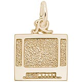 10K Gold Flat Screen TV Charm by Rembrandt Charms