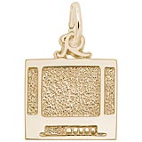 Gold Plated Flat Screen TV Charm by Rembrandt Charms