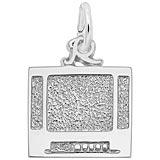 14K White Gold Flat Screen TV Charm by Rembrandt Charms