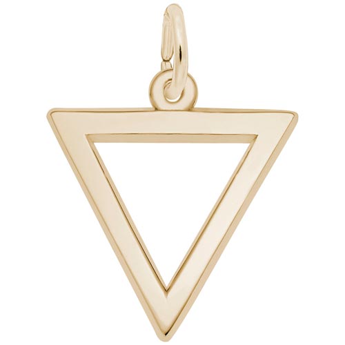 Gold Plate Triangle Trinity Charm by Rembrandt Charms Gold Plate Triangle Trinity Charm by Rembrandt Charms
