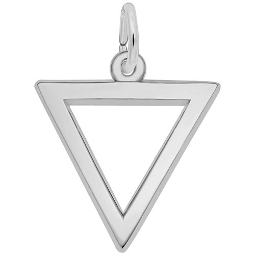 14K White Gold Triangle Trinity Charm by Rembrandt Charms 14K White Gold Triangle Trinity Charm by Rembrandt Charms