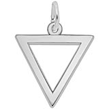 14K White Gold Triangle Trinity Charm by Rembrandt Charms