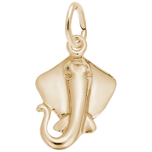 14K Gold Sting Ray Accent Charm by Rembrandt Charms