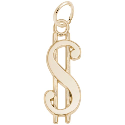 10K Gold Dollar Sign Charm by Rembrandt Charms 10K Gold Dollar Sign Charm by Rembrandt Charms