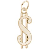 10K Gold Dollar Sign Charm by Rembrandt Charms