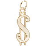 Gold Plated Dollar Sign Charm by Rembrandt Charms