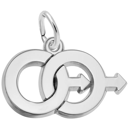 14K White Gold Male Twins Charm by Rembrandt Charms 14K White Gold Male Twins Charm by Rembrandt Charms
