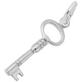 14K White Gold Antique Skeleton Key Charm by Rembrandt Charms