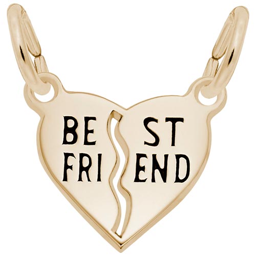 Gold Plated Best Friend Heart Charm by Rembrandt Charms Gold Plated Best Friend Heart Charm by Rembrandt Charms