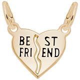 14k Gold Best Friends Heart Charms by Rembrandt Charms