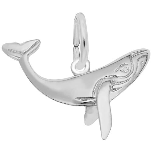 14K White Gold Whale Charm by Rembrandt Charms 14K White Gold Whale Charm by Rembrandt Charms