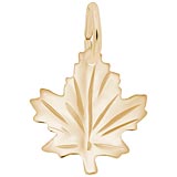 Gold Plate Maple Leaf Charm by Rembrandt Charms