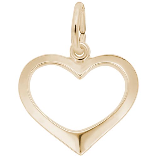 Rembrandt Open Heart Charm, Gold Plate