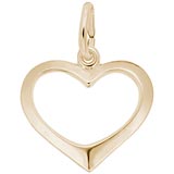 Gold Plated Open Heart Charm by Rembrandt Charms