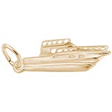 Gold Plate Fishing Boat Charm by Rembrandt Charms