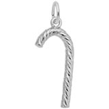 Rembrandt Candy Cane Charm, 14K White Gold