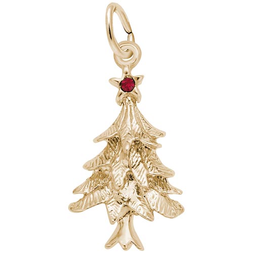 Gold Plated Christmas Tree Charm by Rembrandt Charms Gold Plated Christmas Tree Charm by Rembrandt Charms
