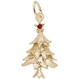 Gold Plated Christmas Tree Charm by Rembrandt Charms