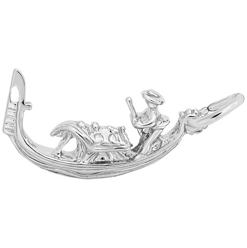 14k White Gold Gondola Boat Charm by Rembrandt Charms