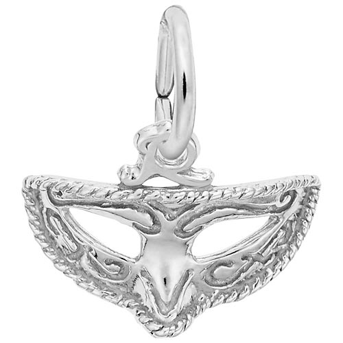Sterling Silver Mardi Gras Mask Charm by Rembrandt Charms