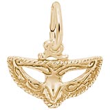 10K Gold Mardi Gras Mask Charm by Rembrandt Charms