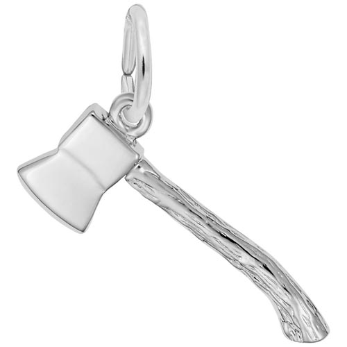 14K White Gold Axe Charm by Rembrandt Charms
