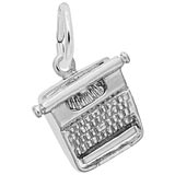 14k White Gold Typewriter Charm by Rembrandt Charms