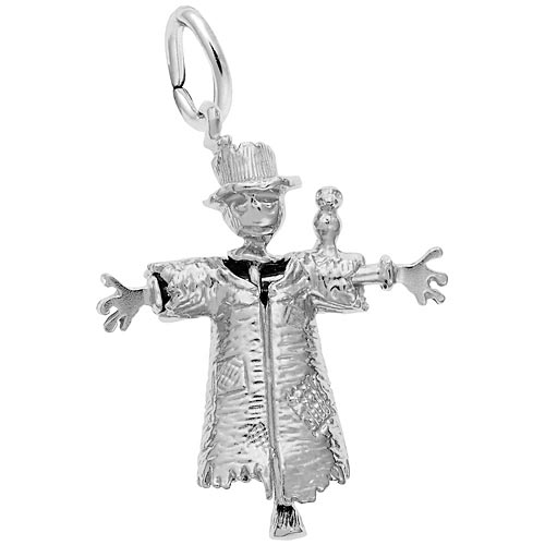 14K White Gold Scarecrow Charm by Rembrandt Charms