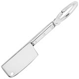 14K White Gold Meat Cleaver Charm by Rembrandt Charms
