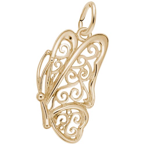 14k Gold Butterfly Charm by Rembrandt Charms