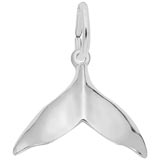 14K White Gold Humpback Whale Tail Charm by Rembrandt Charms