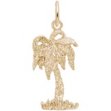 Gold Plate Palm Tree Charm by Rembrandt Charms