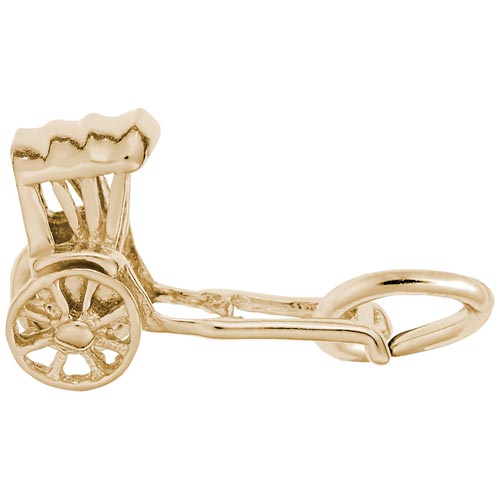 10K Gold Rickshaw Charm by Rembrandt Charms 10K Gold Rickshaw Charm by Rembrandt Charms
