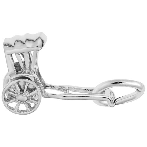 14K White Gold Rickshaw Charm by Rembrandt Charms 14K White Gold Rickshaw Charm by Rembrandt Charms