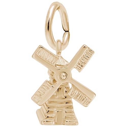 Gold Plate Windmill Charm by Rembrandt Charms