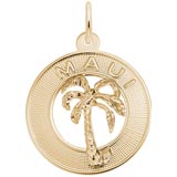 Gold Plate Maui Palm Tree Charm by Rembrandt Charms