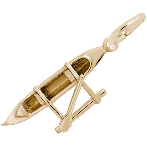 14K Gold Outrigger Canoe Charm by Rembrandt Charms