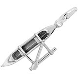 14K White Gold Outrigger Canoe Charm by Rembrandt Charms