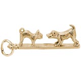 Gold Plate Pet Lover Charm by Rembrandt Charms