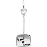 14K White Gold Snow Shovel Charm by Rembrandt Charms