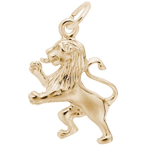 14K Gold Ramped Lion Charm by Rembrandt Charms